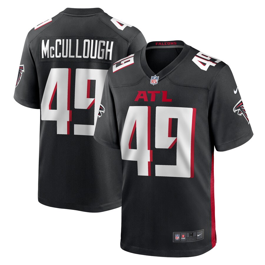 Men's Atlanta Falcons Liam McCullough Nike  Black Team Game Jersey