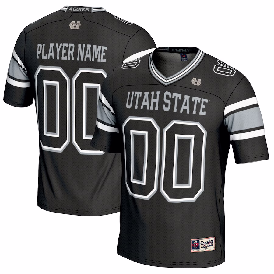 Utah State Aggies GameDay Greats Youth NIL Pick-A-Player Football Jersey - Black