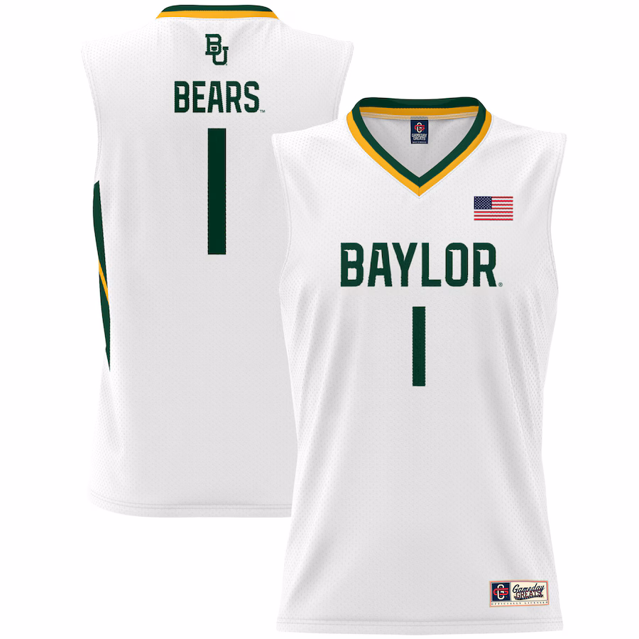 #1 Baylor Bears GameDay Greats Unisex Lightweight Basketball Jersey - White