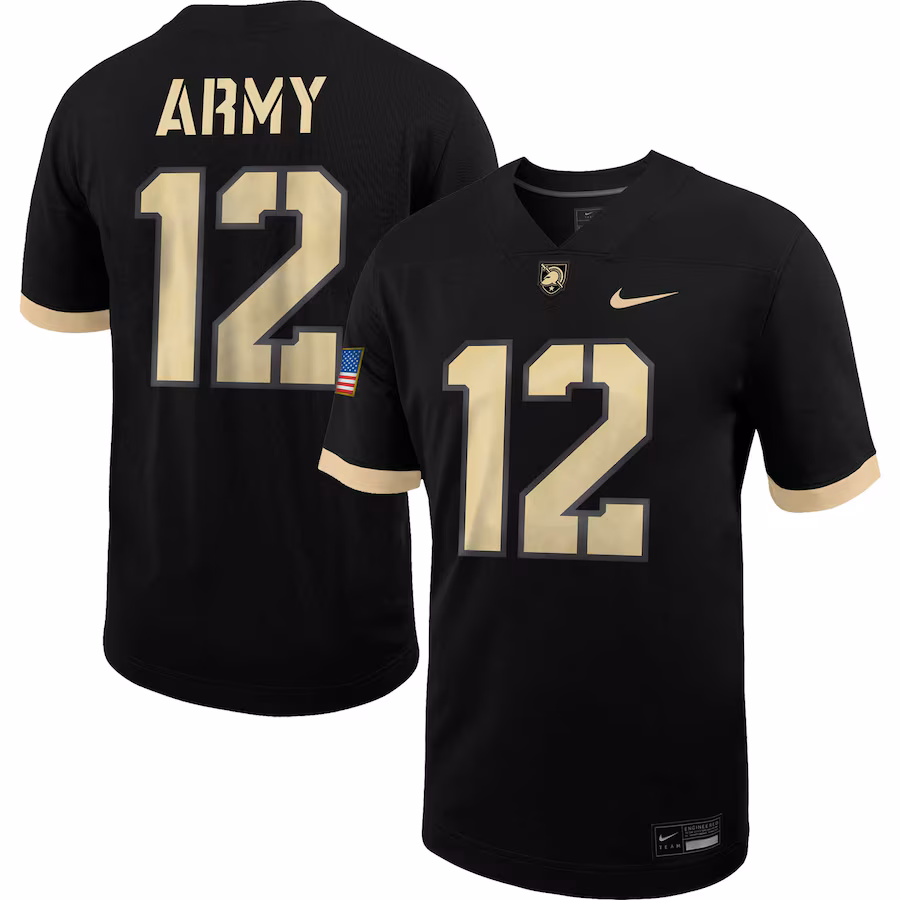 #12 Army Black Knights Nike Untouchable Football Jersey - Black