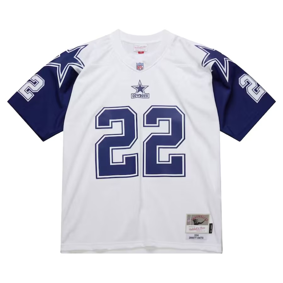Men's Dallas Cowboys Emmitt Smith Mitchell & Ness White 1994 Alternate Legacy Replica Jersey
