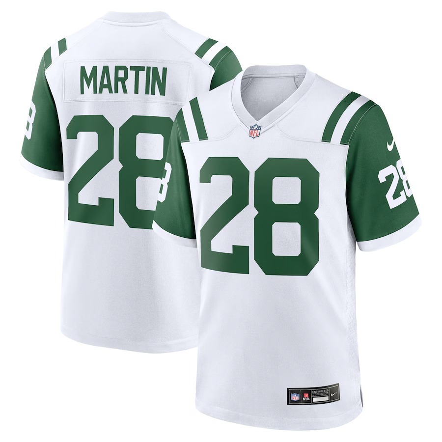 Men's New York Jets Curtis Martin Nike White Classic Alternate Retired Player Game Jersey