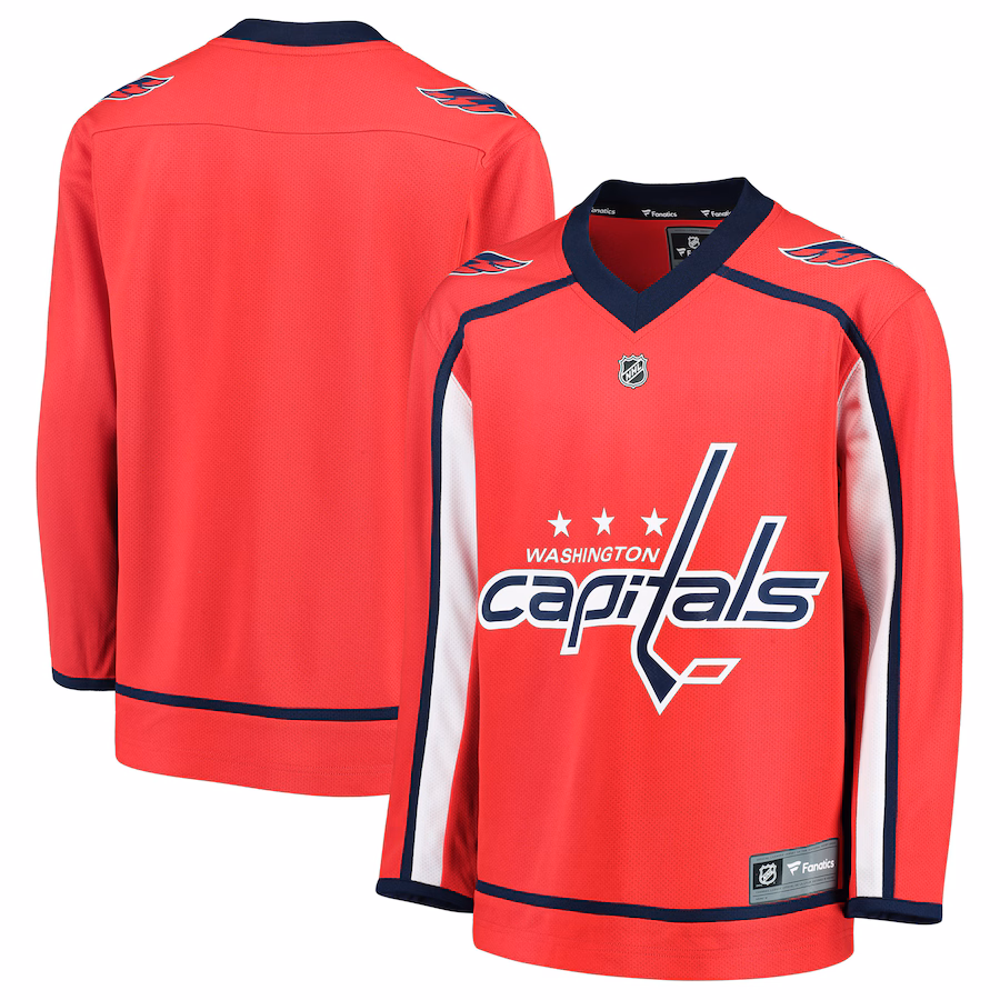 Youth Washington Capitals Fanatics Red Home Replica Blank Jersey