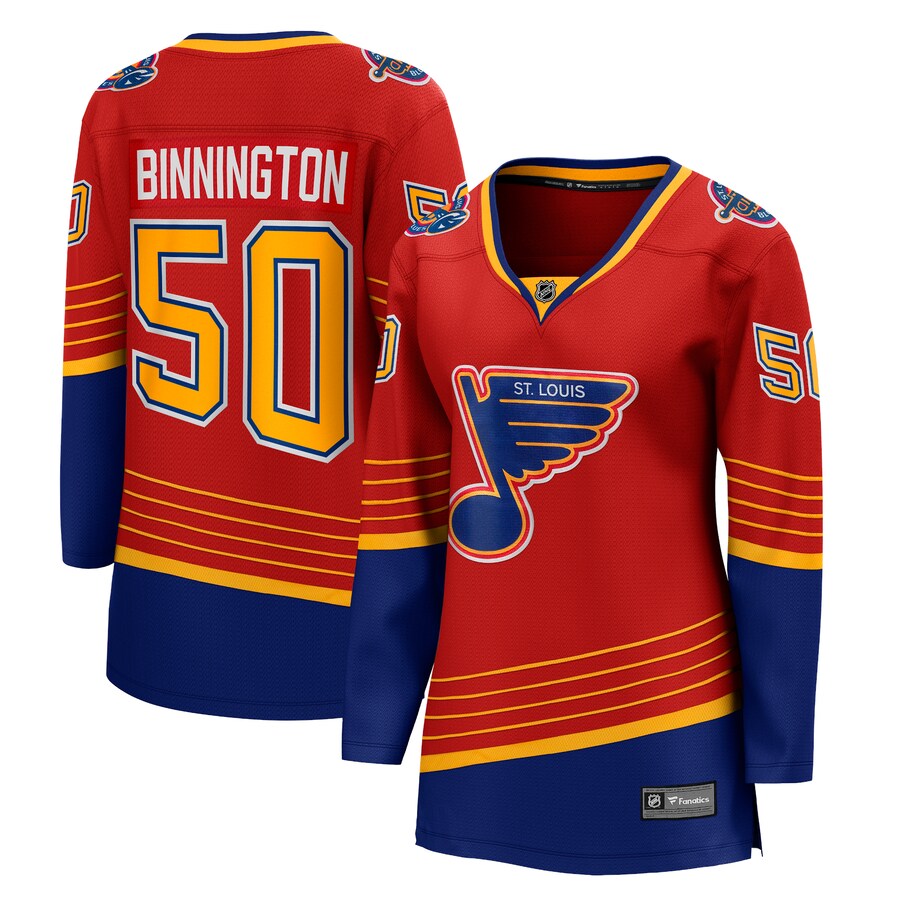 Women's St. Louis Blues Jordan Binnington Fanatics Branded Red 2020/21 Special Edition Breakaway Player Jersey