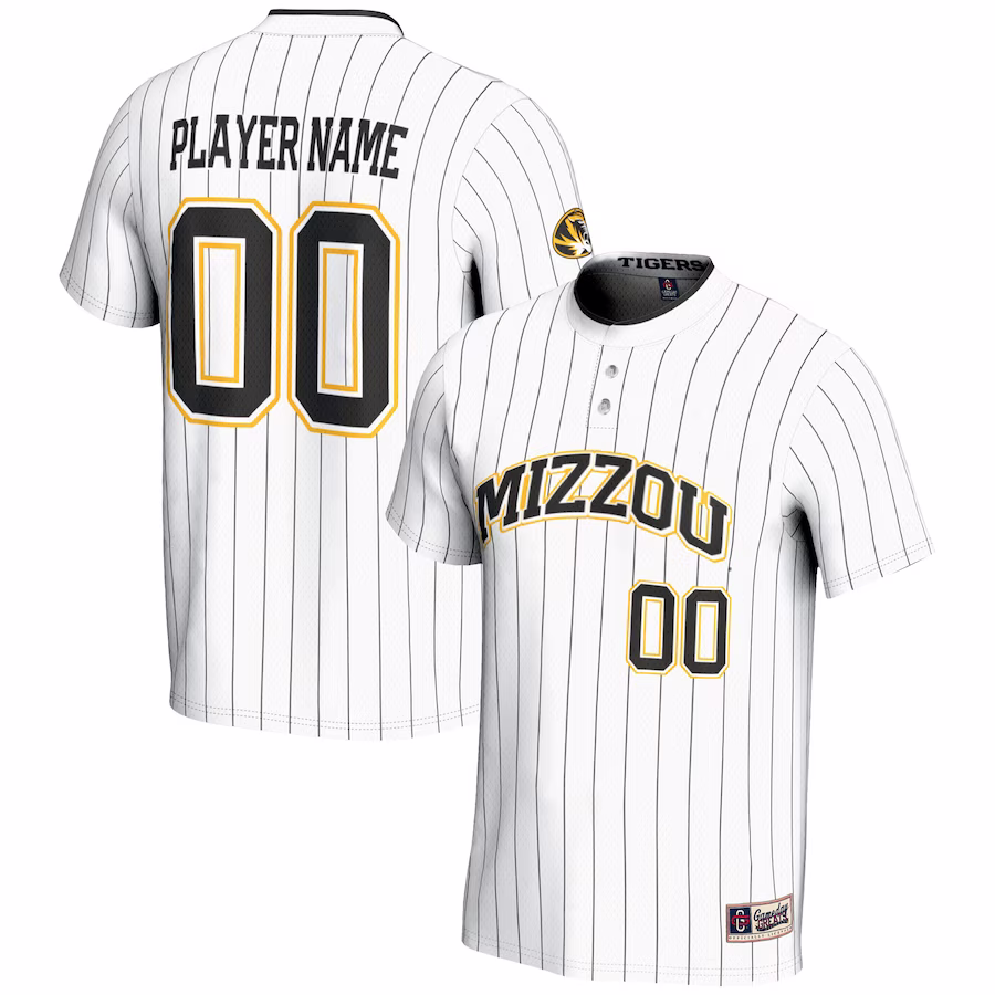 Missouri Tigers GameDay Greats Youth NIL Pick-A-Player Lightweight Softball Jersey - White