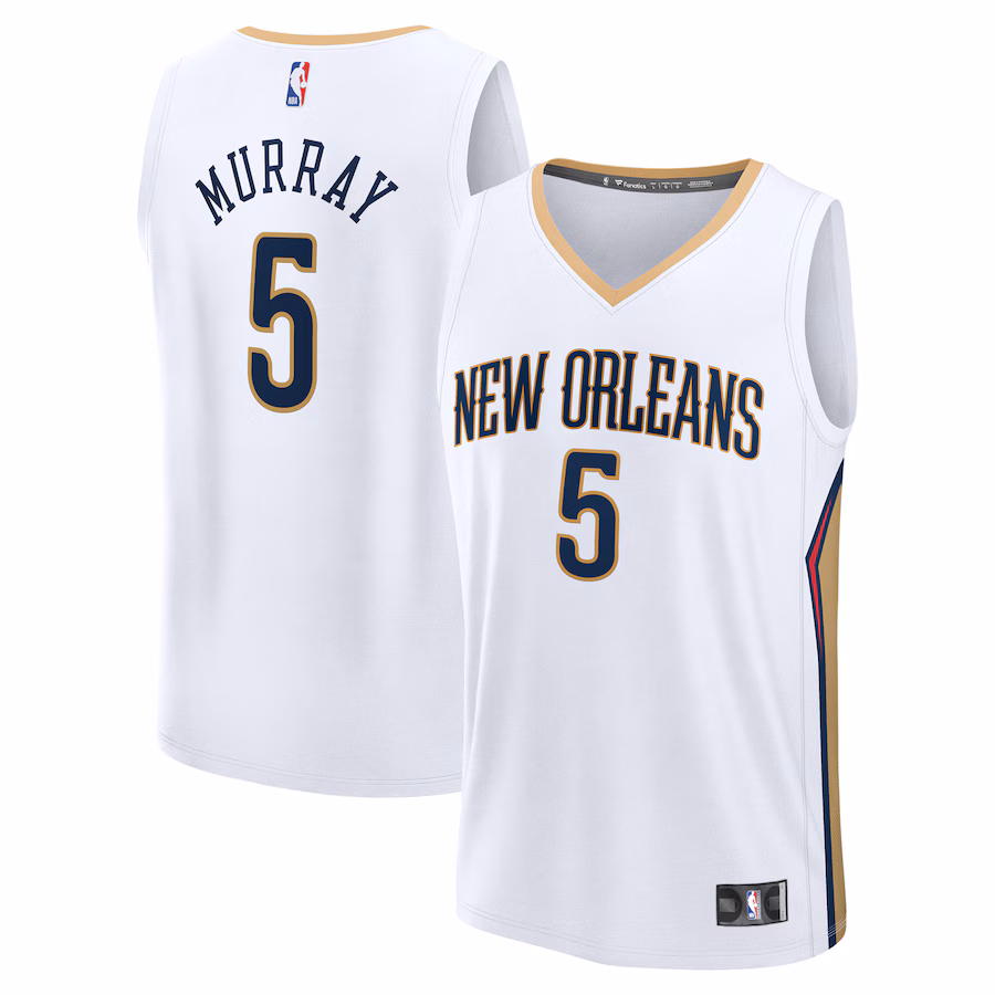 Men's New Orleans Pelicans Dejounte Murray Fanatics White Fast Break Replica Player Jersey - Association Edition