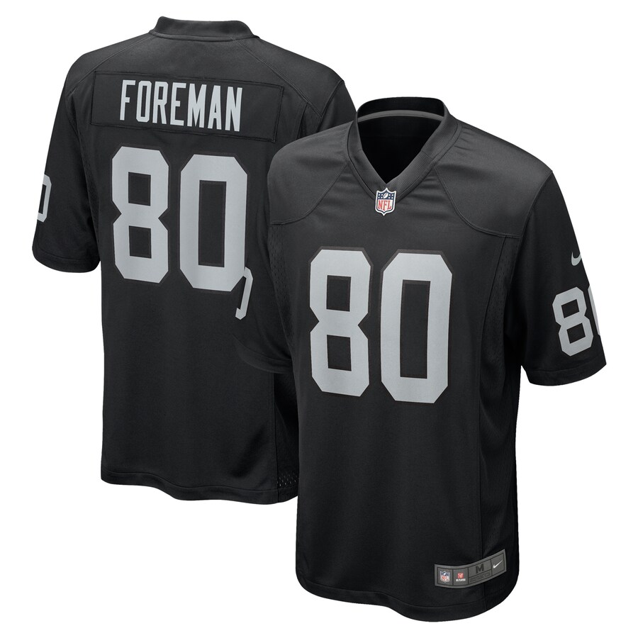 Men's Las Vegas Raiders Jeff Foreman Nike Black Team Game Jersey