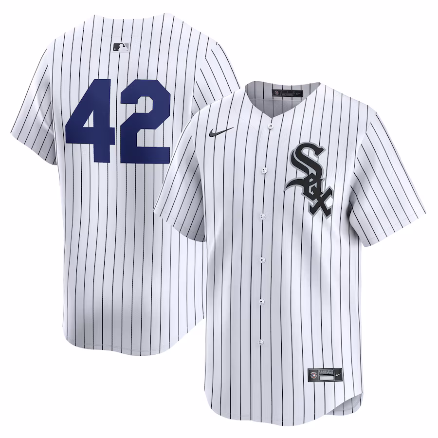Men's Chicago White Sox  Nike White 2024 Jackie Robinson Day Home Limited Jersey