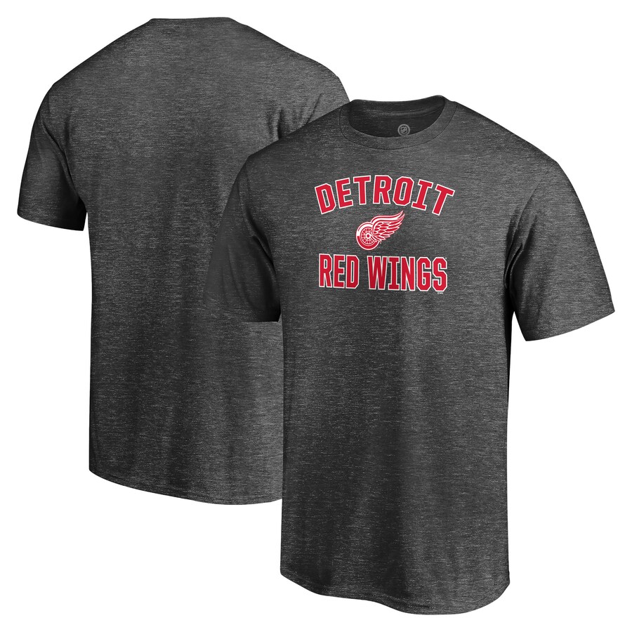 Men's Detroit Red Wings Charcoal Victory Arch Team T-Shirt