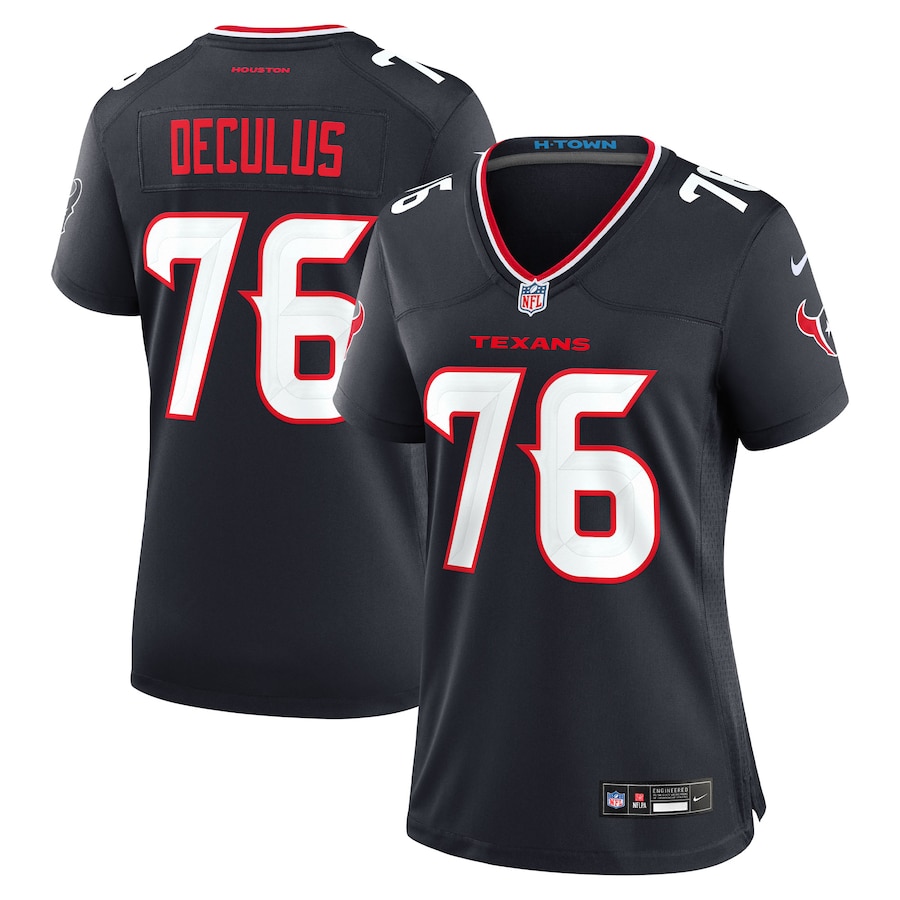 Women's Houston Texans Austin Deculus Nike Navy Team Game Jersey