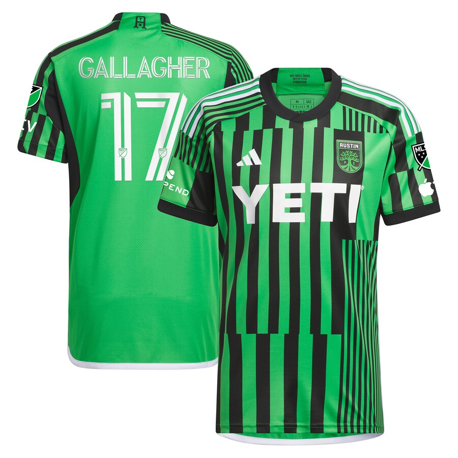 Men's Austin FC Jon Gallagher adidas Green 2024 Las Voces Kit Authentic Player Jersey
