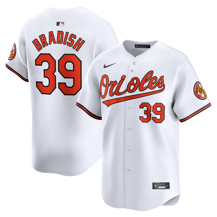 Men's Baltimore Orioles Kyle Bradish Nike White Home Limited Player Jersey