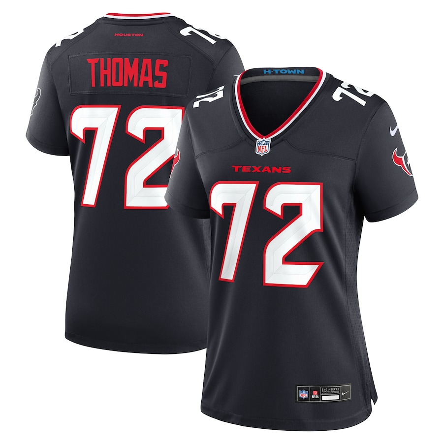 Women's Houston Texans Jaylon Thomas Nike Navy Team Game Jersey