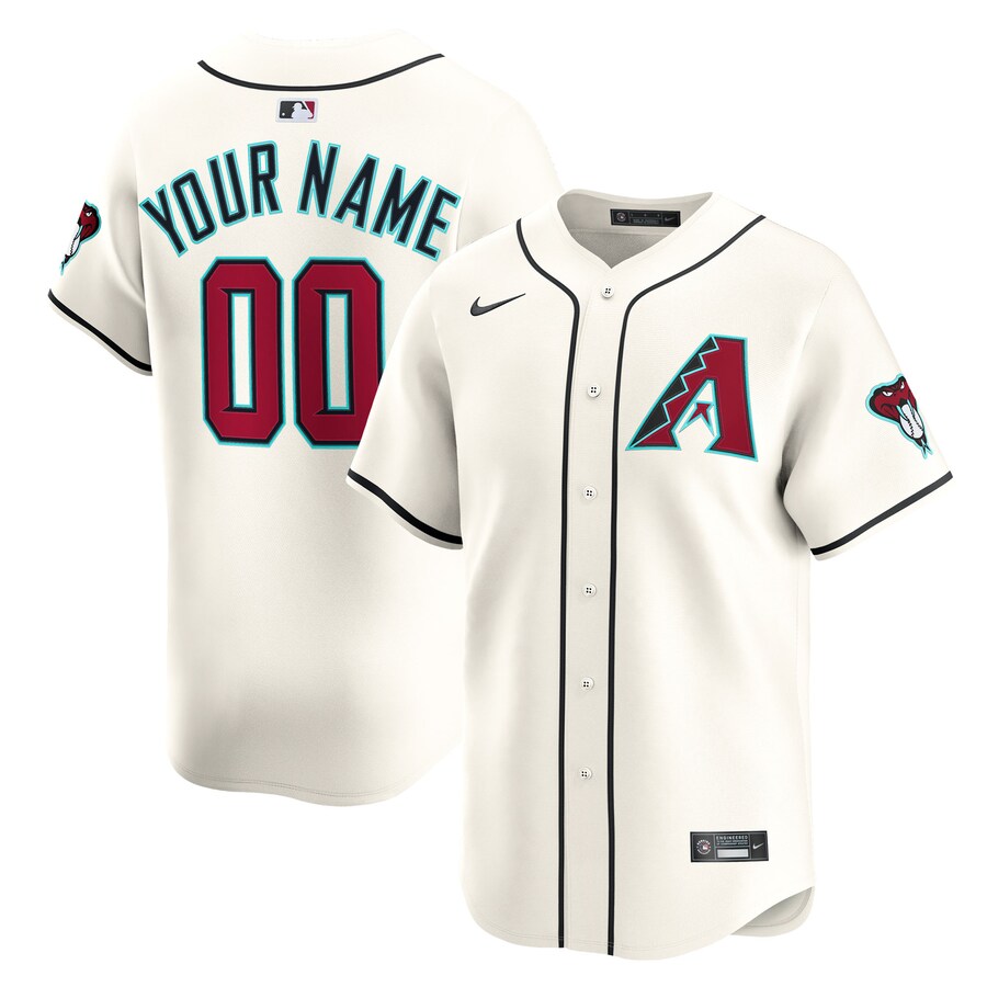 Men's Arizona Diamondbacks Nike Cream Home Limited Custom Jersey