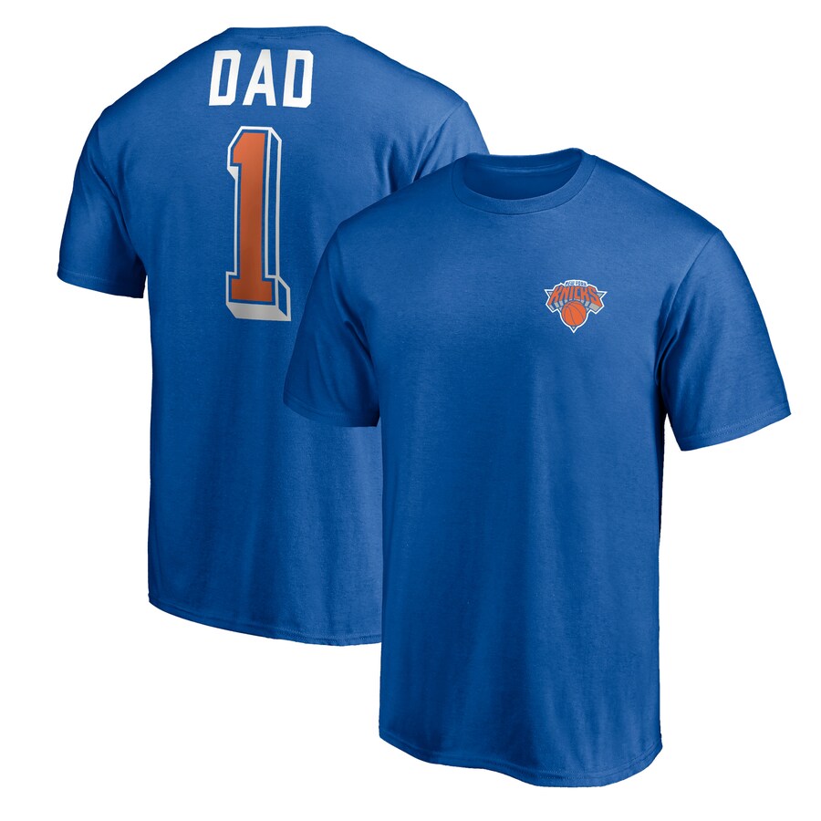Men's New York Knicks Royal Number One Dad T-Shirt