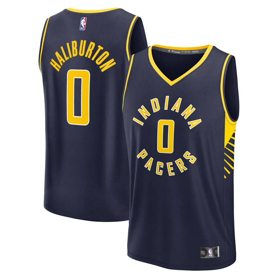 Youth Indiana Pacers Tyrese Haliburton Fanatics Navy Fast Break Replica Player Jersey - Icon Edition