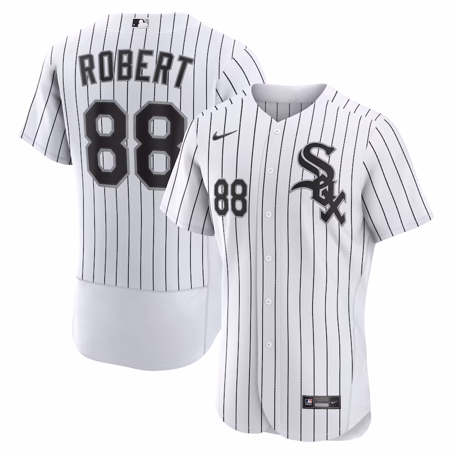Men's Chicago White Sox Luis Robert Nike White/Black Home Authentic Player Jersey