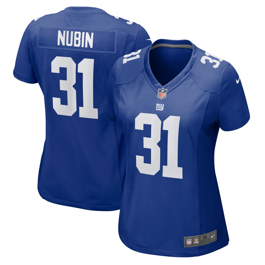Women's New York Giants Tyler Nubin Nike Royal Game Jersey