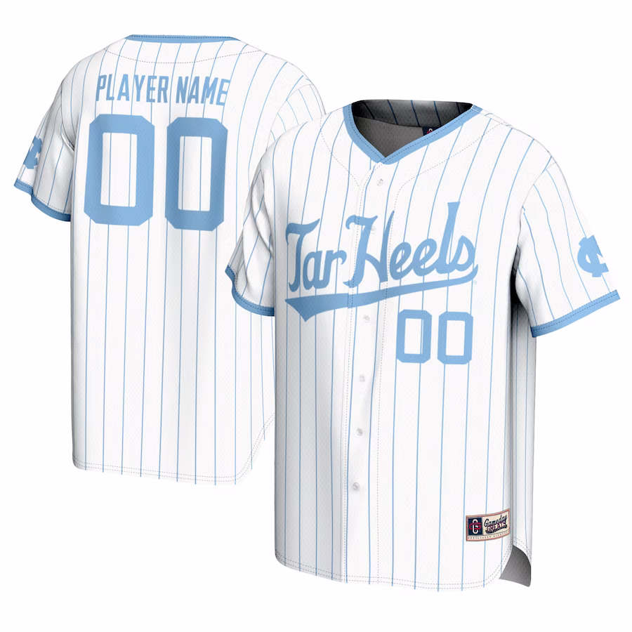 North Carolina Tar Heels GameDay Greats Youth NIL Pick-A-Player Lightweight Baseball Jersey - White