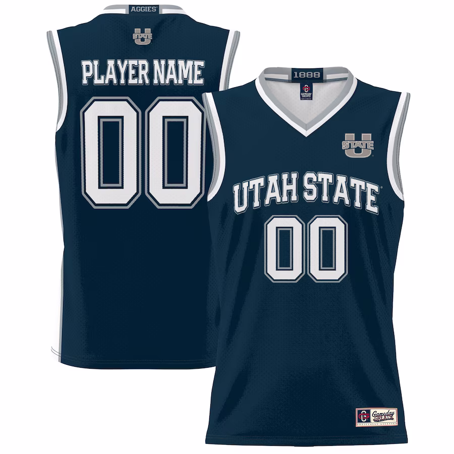 Utah State Aggies GameDay Greats Youth NIL Pick-A-Player Lightweight Women's Basketball Jersey - Navy