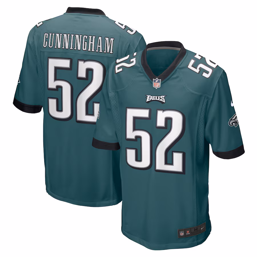 Men's Philadelphia Eagles Zach Cunningham Nike Midnight Green Team Game Jersey