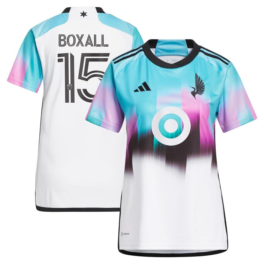 Women's Minnesota United FC Michael Boxall adidas White 2023 The Northern Lights Kit Replica Jersey