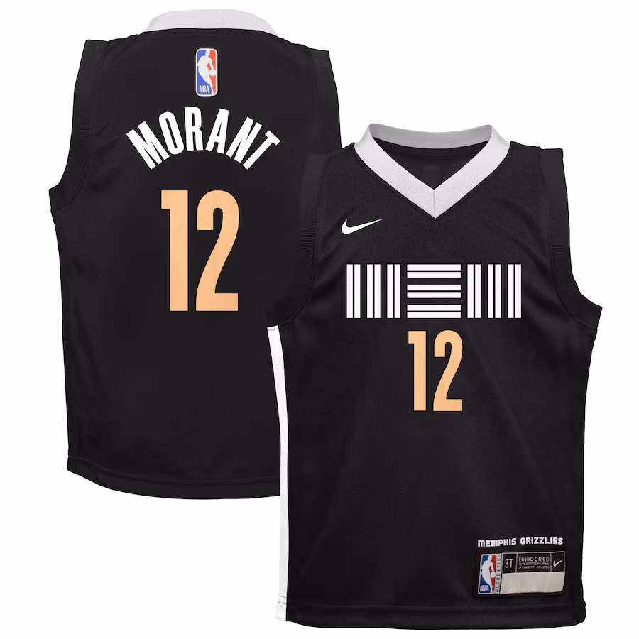 Toddler Memphis Grizzlies Ja Morant Nike Black Swingman Replica Jersey - City Edition