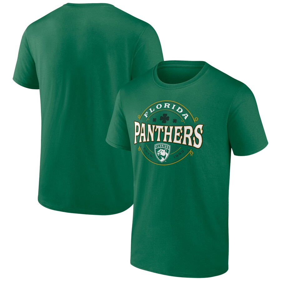 Men's Florida Panthers Kelly Green St. Patrick's Day Lucky T-Shirt