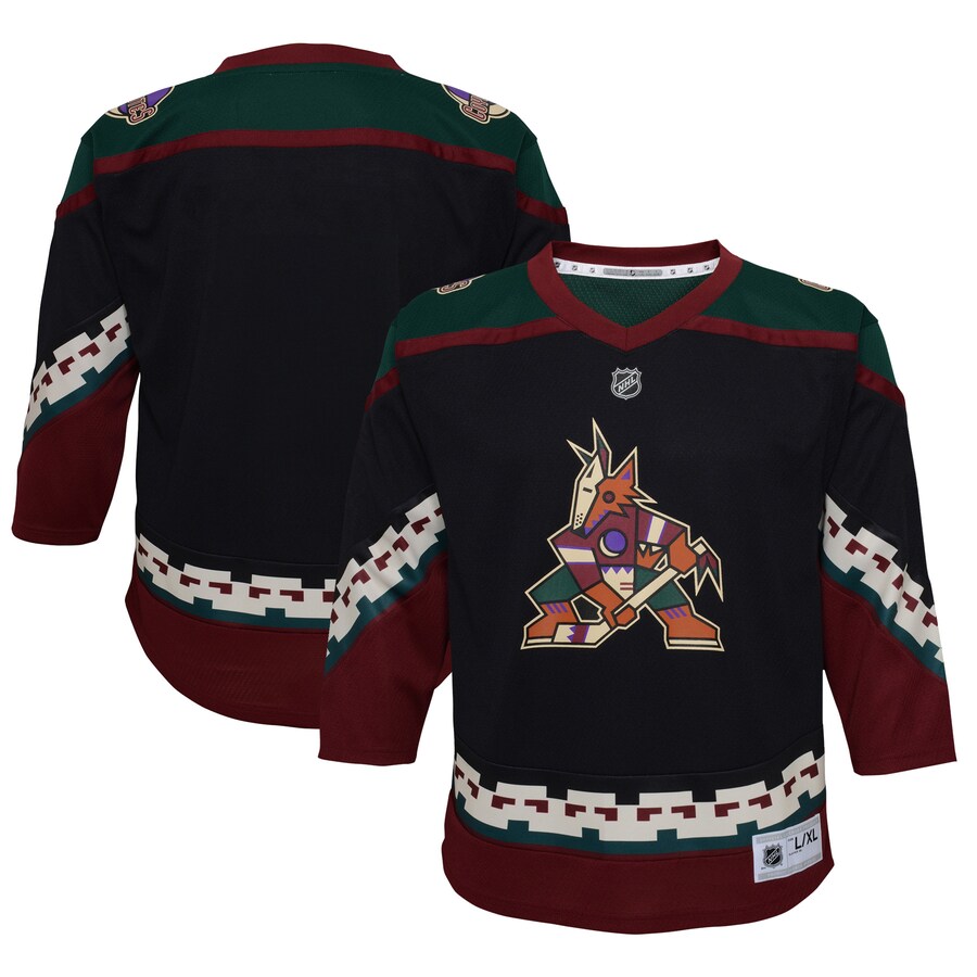 Youth Arizona Coyotes Black 2021/22 Home Replica Jersey