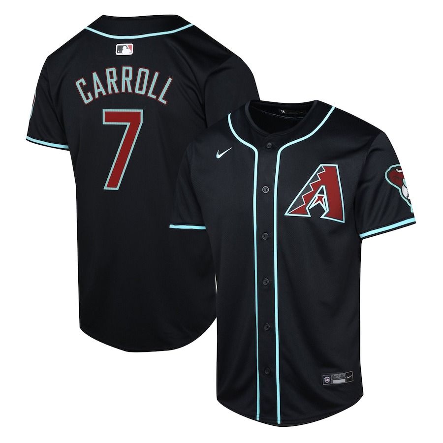 Men's Arizona Diamondbacks Corbin Carroll Nike Black Alternate Limited Player Jersey