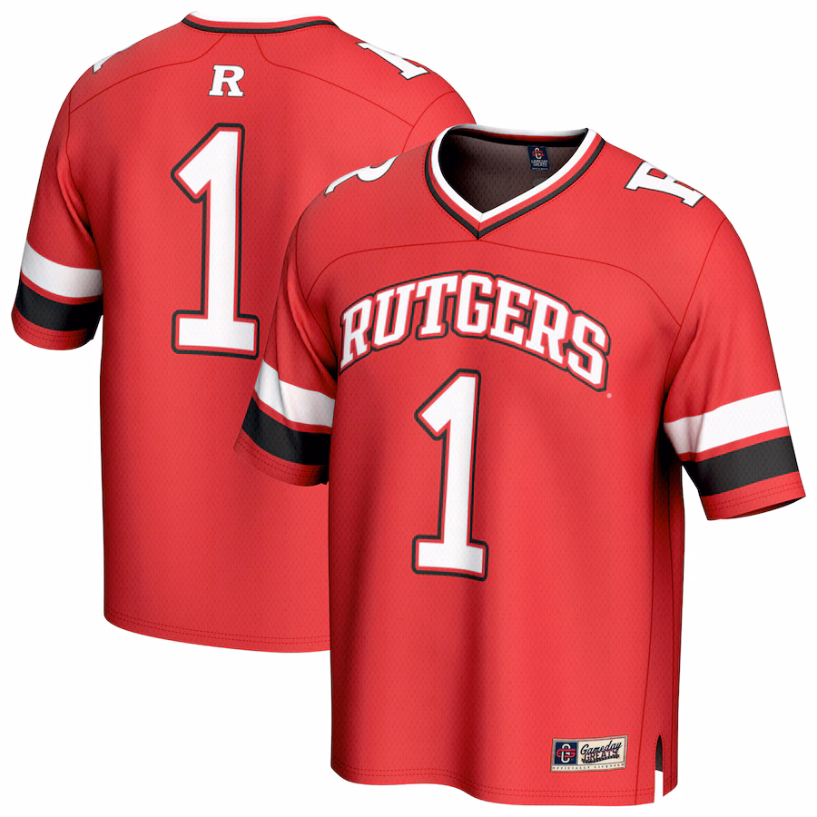 Unisex GameDay Greats #1 Scarlet Rutgers Scarlet Knights Lightweight Collegiate Football Fashion Jersey