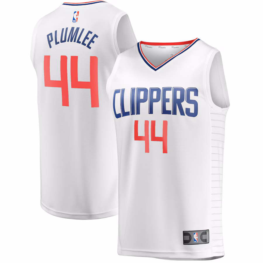 Men's LA Clippers Mason Plumlee Fanatics White Fast Break Player Jersey - Association Edition