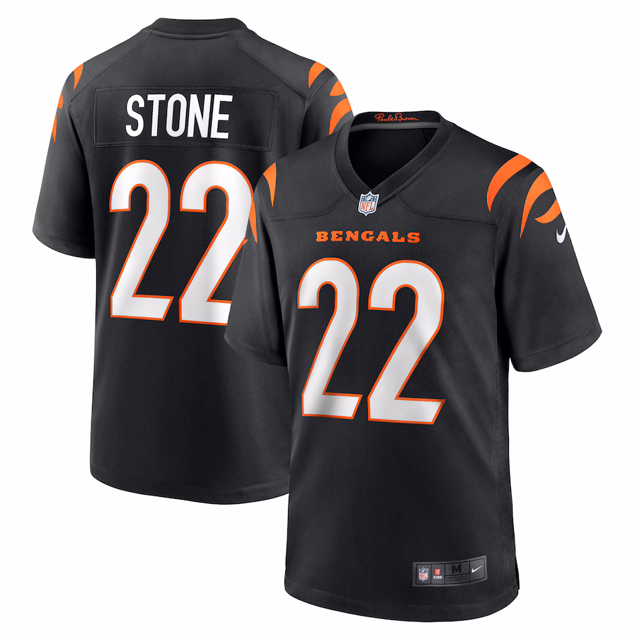 Men's Cincinnati Bengals Geno Stone Nike  Black Game Jersey