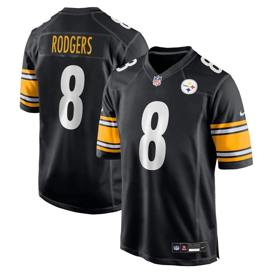 Men's Pittsburgh Steelers Aaron Rodgers Nike Black Game Jersey