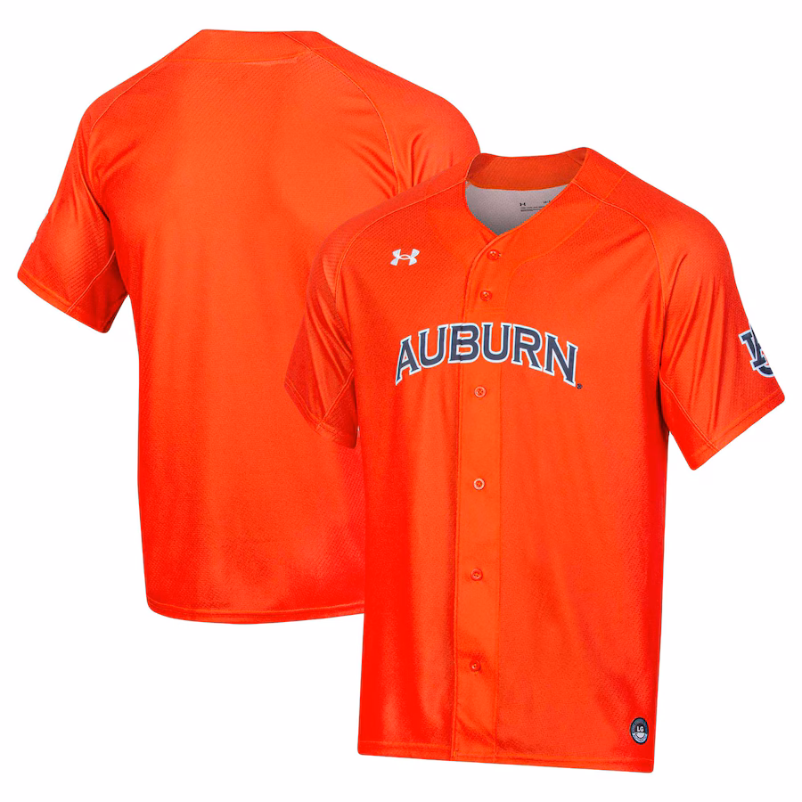 Men's Under Armour Orange Auburn Tigers Replica Baseball Jersey