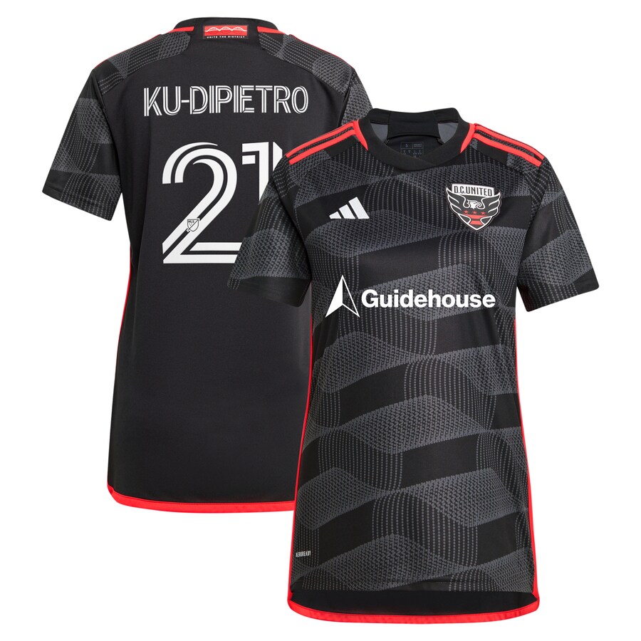 Women's D.C. United Theodore Ku-Dipietro adidas Black 2024 The Icon Kit Replica Player Jersey