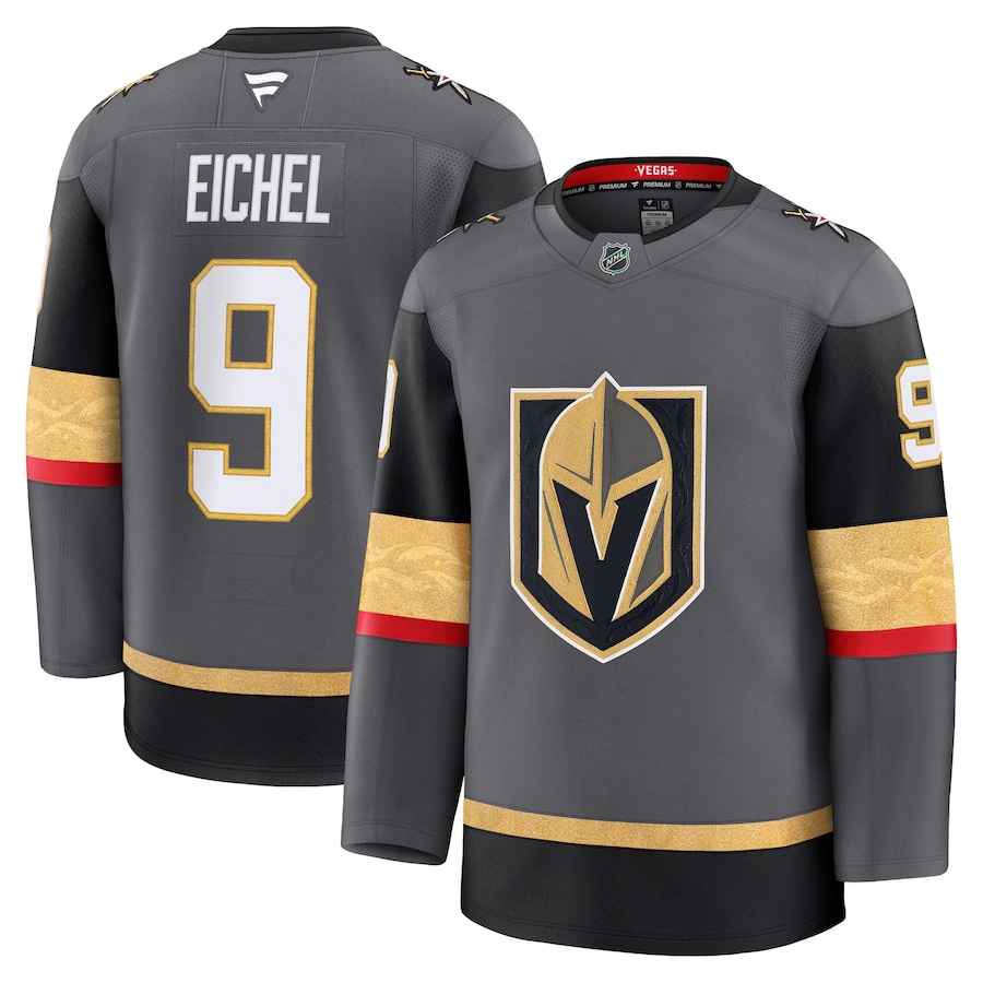 Men's Vegas Golden Knights Jack Eichel Fanatics Gray Alternate Premium Jersey