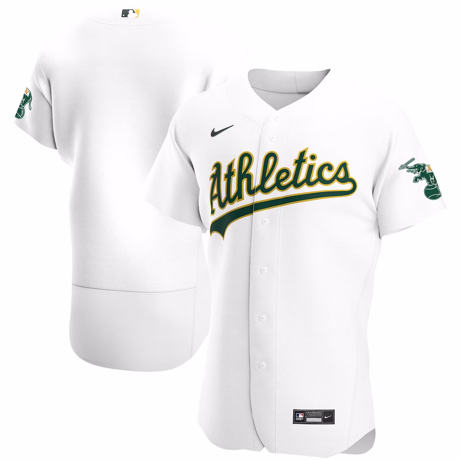 Men's Oakland Athletics Nike White Home Authentic Team Jersey