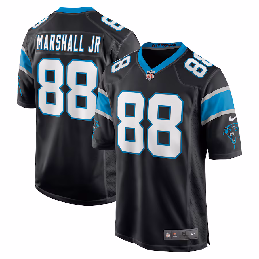 Men's Carolina Panthers Terrace Marshall Jr. Nike Black Player Game Jersey