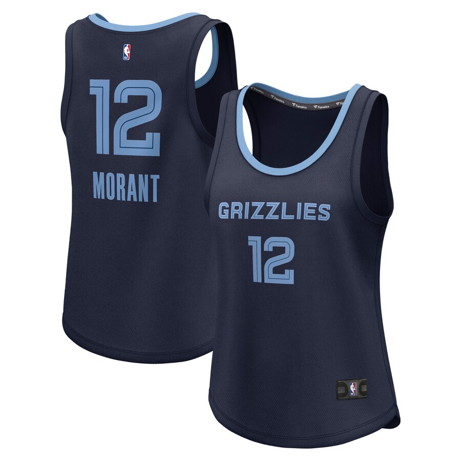 Women's Memphis Grizzlies Ja Morant Fanatics Navy Fast Break Player Jersey - Icon Edition
