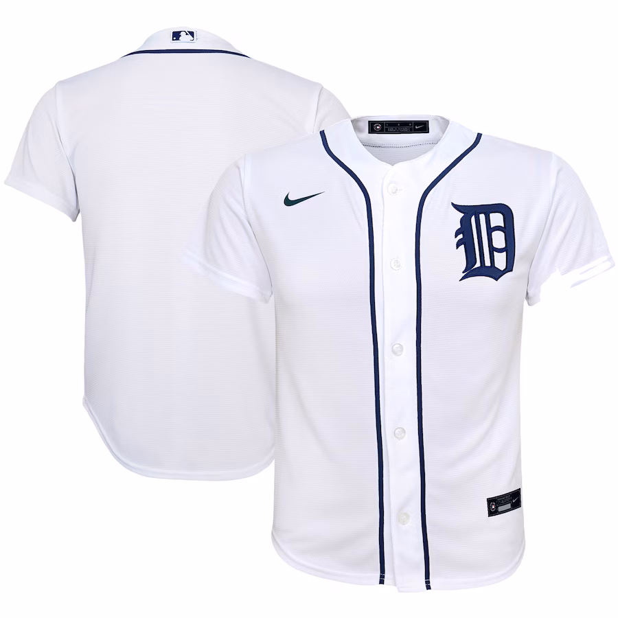 Youth Detroit Tigers Nike White Home Replica Team Jersey