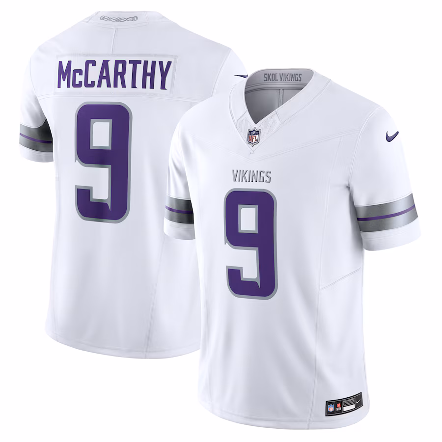 Men's Minnesota Vikings J.J. McCarthy Nike White Vapor F.U.S.E. Limited Jersey