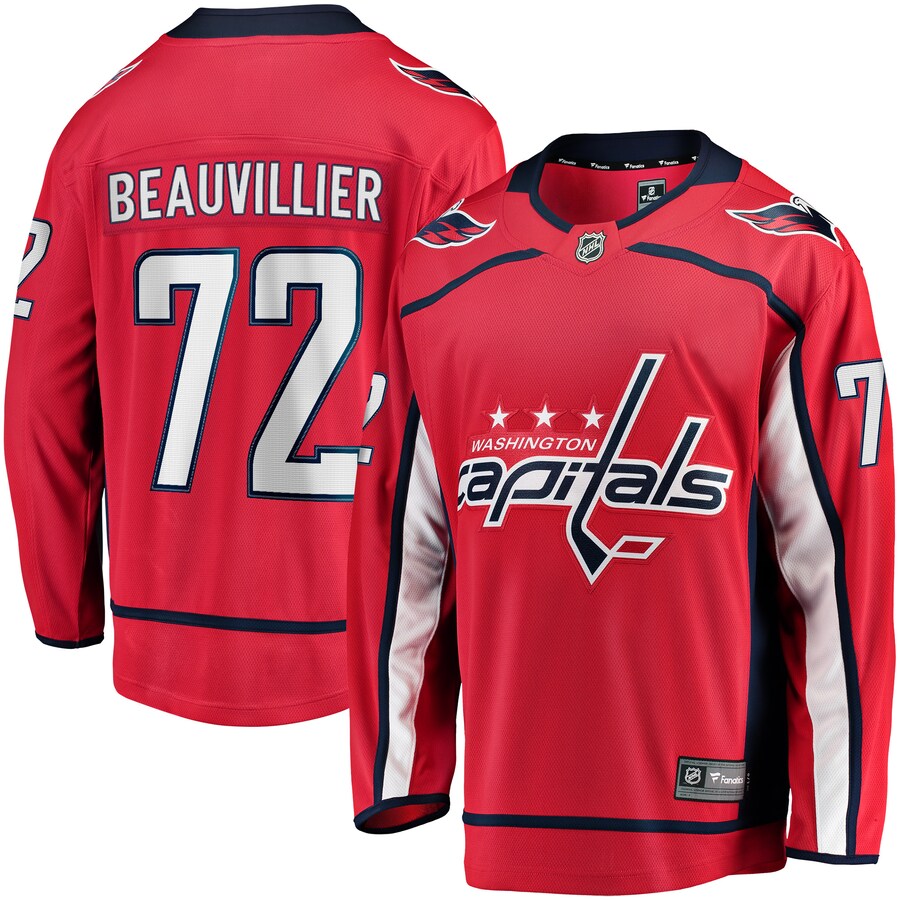 Men's Washington Capitals Anthony Beauvillier Fanatics Red Home Breakaway Jersey