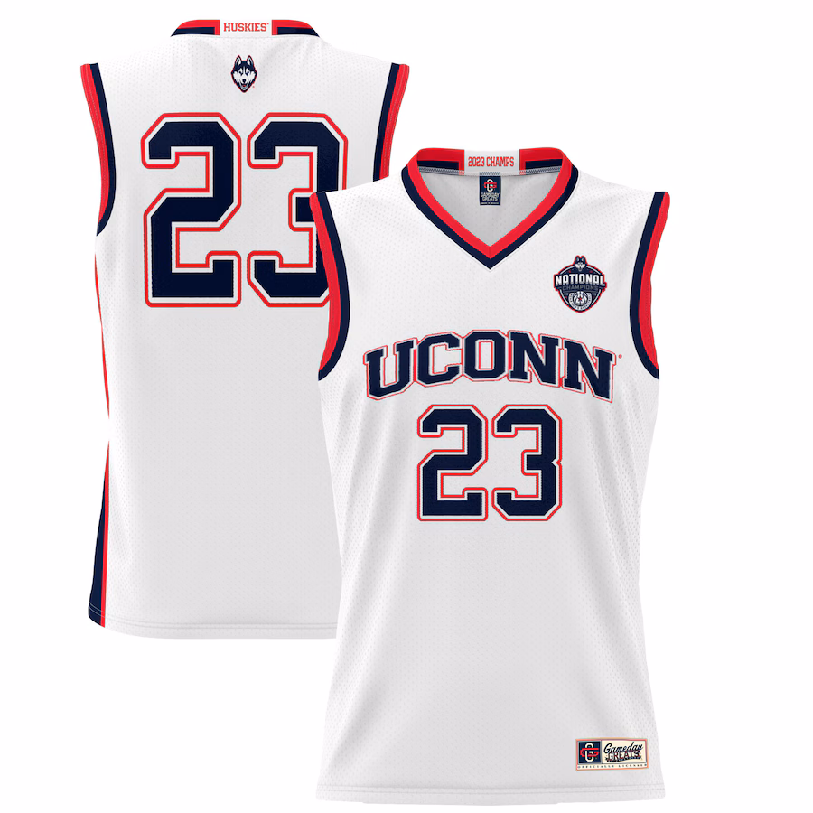 Men's GameDay Greats  White UConn Huskies 2023 NCAA Men's Basketball National Champions Lightweight Basketball Jersey