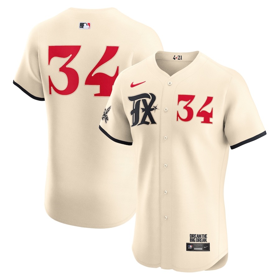 Men's Texas Rangers Nolan Ryan Nike Natural City Connect Limited Player Jersey