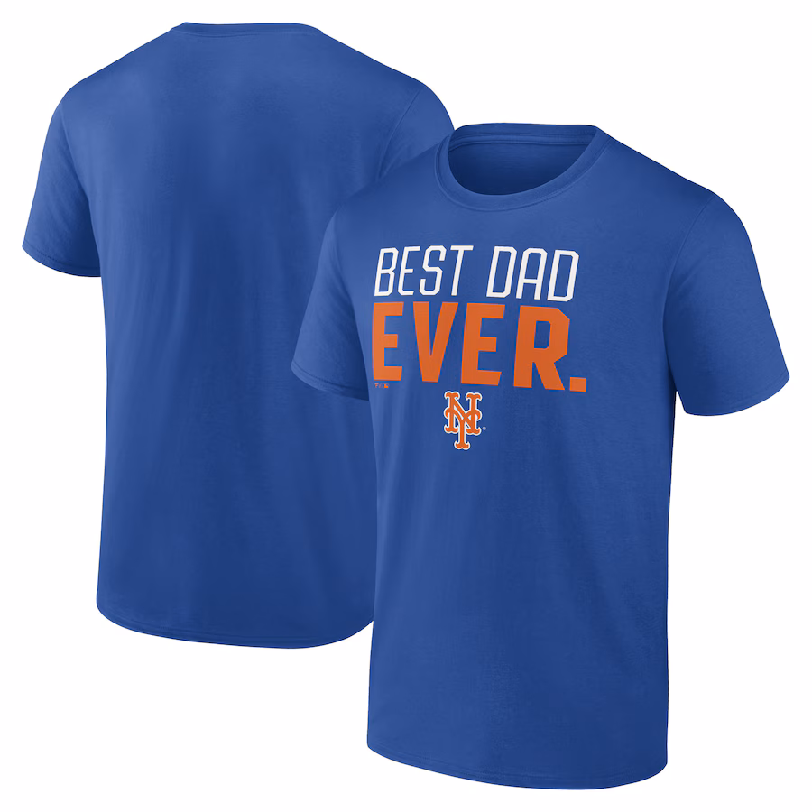 Men's New York Mets Royal Best Dad Ever T-Shirt