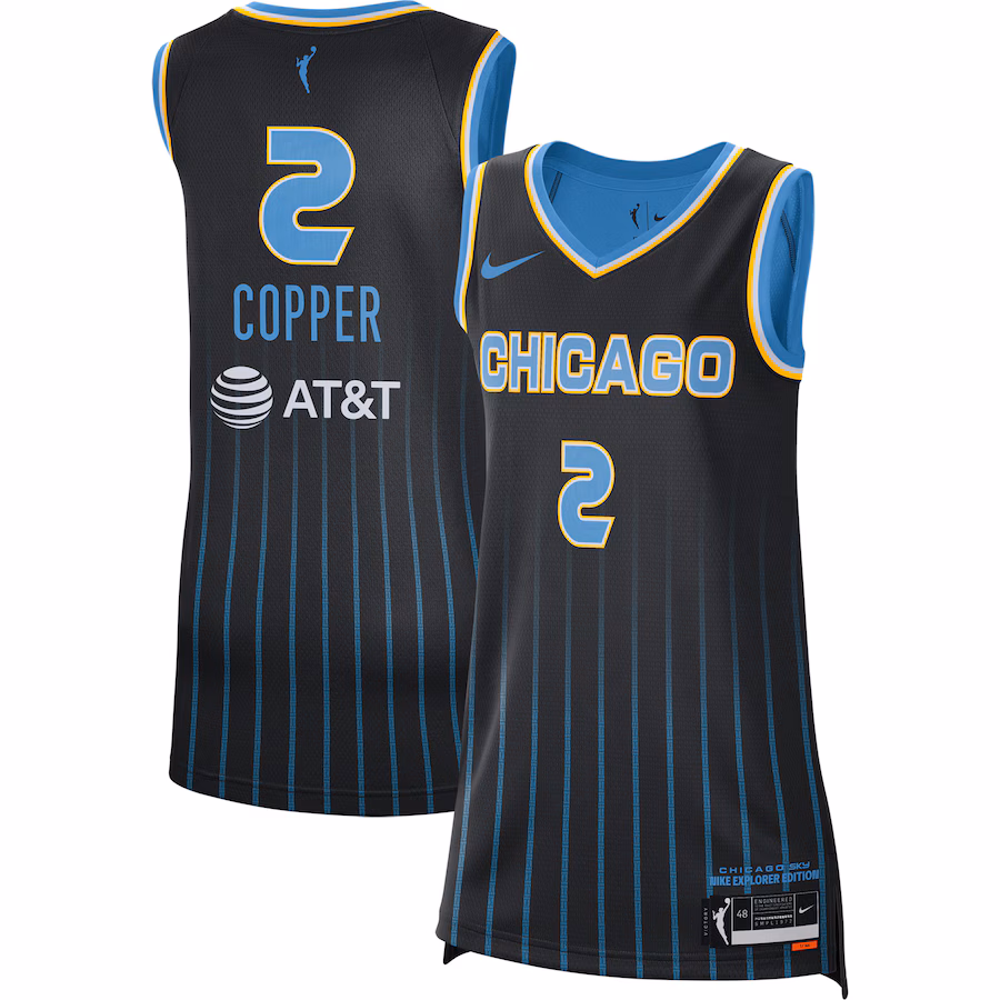 Unisex Chicago Sky Kahleah Copper Nike Black 2021 Explorer Edition Victory Player Jersey
