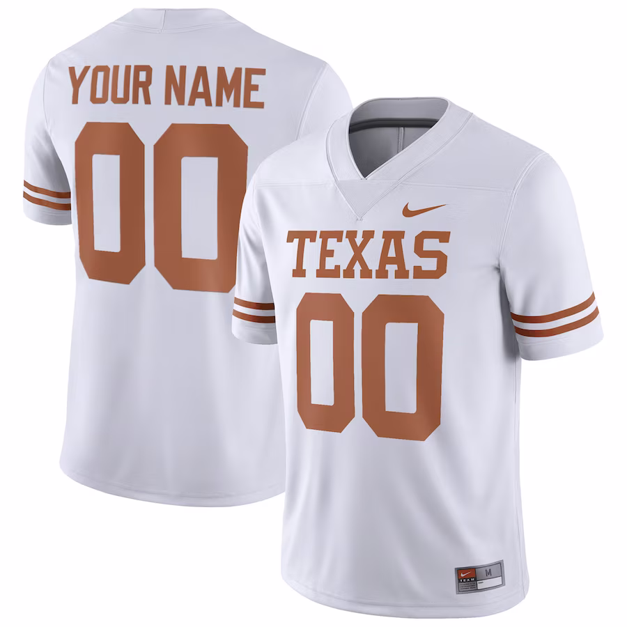 Texas Longhorns Nike Football Custom Game Jersey - White