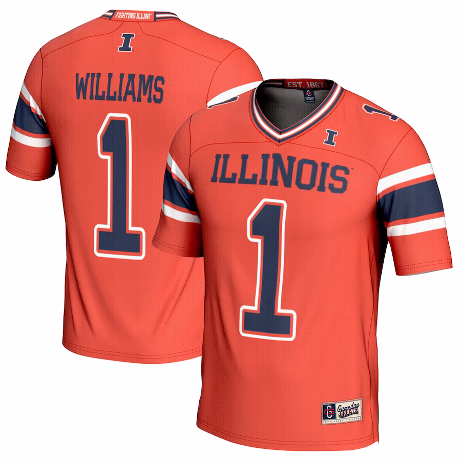 Isaiah Williams Illinois Fighting Illini GameDay Greats NIL Player Football Jersey - Orange
