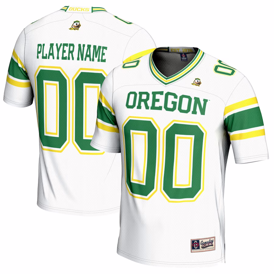 Oregon Ducks GameDay Greats Youth NIL Pick-A-Player Football Jersey - White